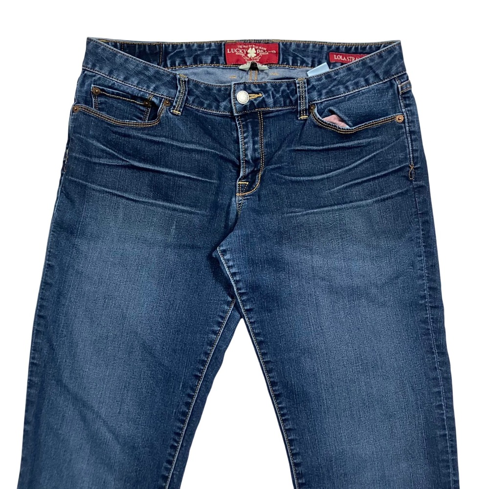 Lucky Brand Lola Straight Jeans Womens 10 30 Blue Denim Classic Fit - Picture 2 of 14